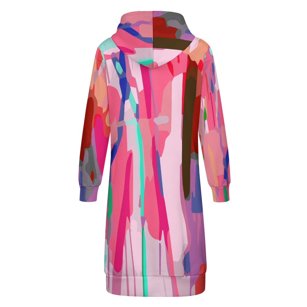 Women's full print long Hoodie