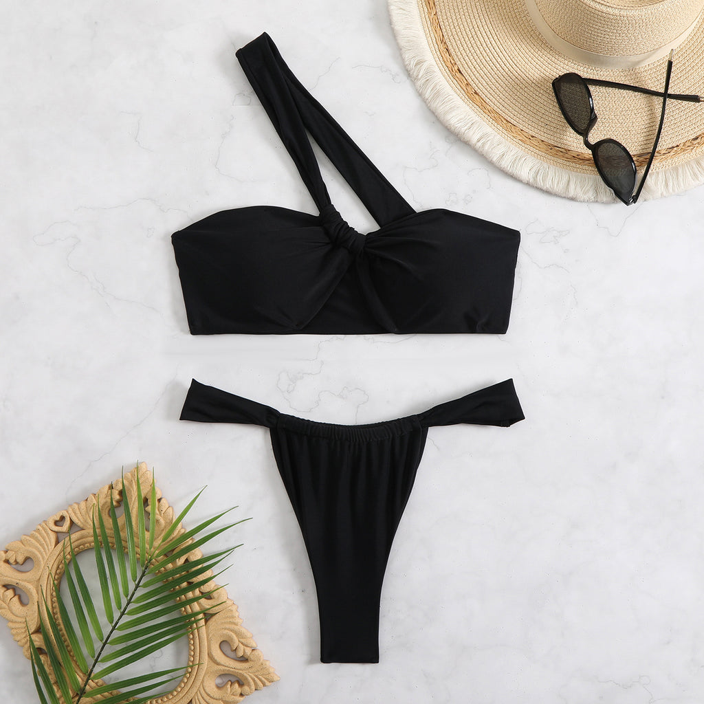 Triangular women's neck hanging bikini
