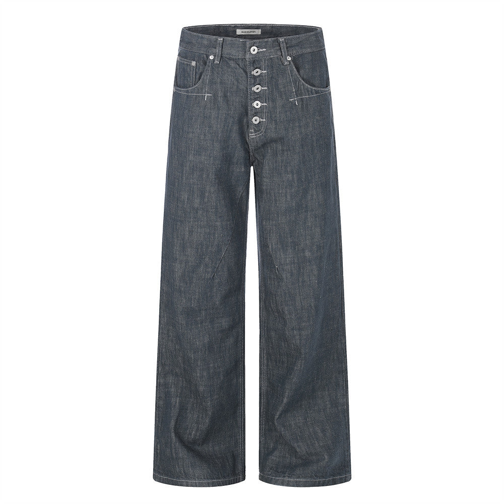 straight-leg jeans