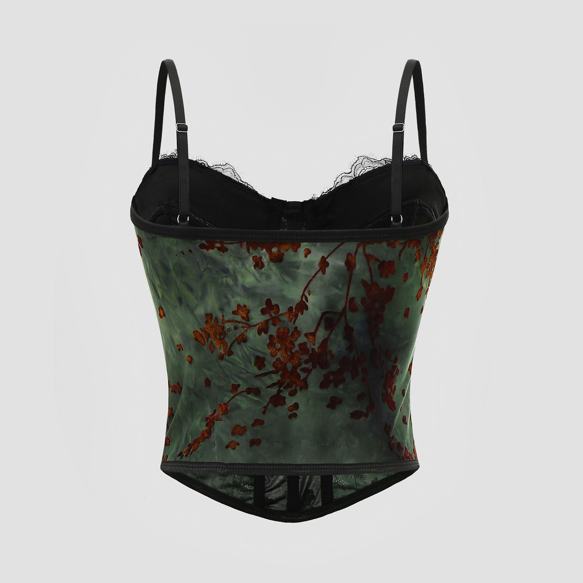 Sexy tight printed lace camisole