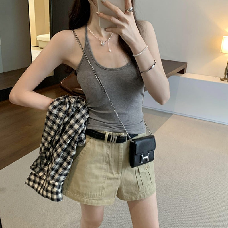 Halter Neck Strap Top for Women Inner Top