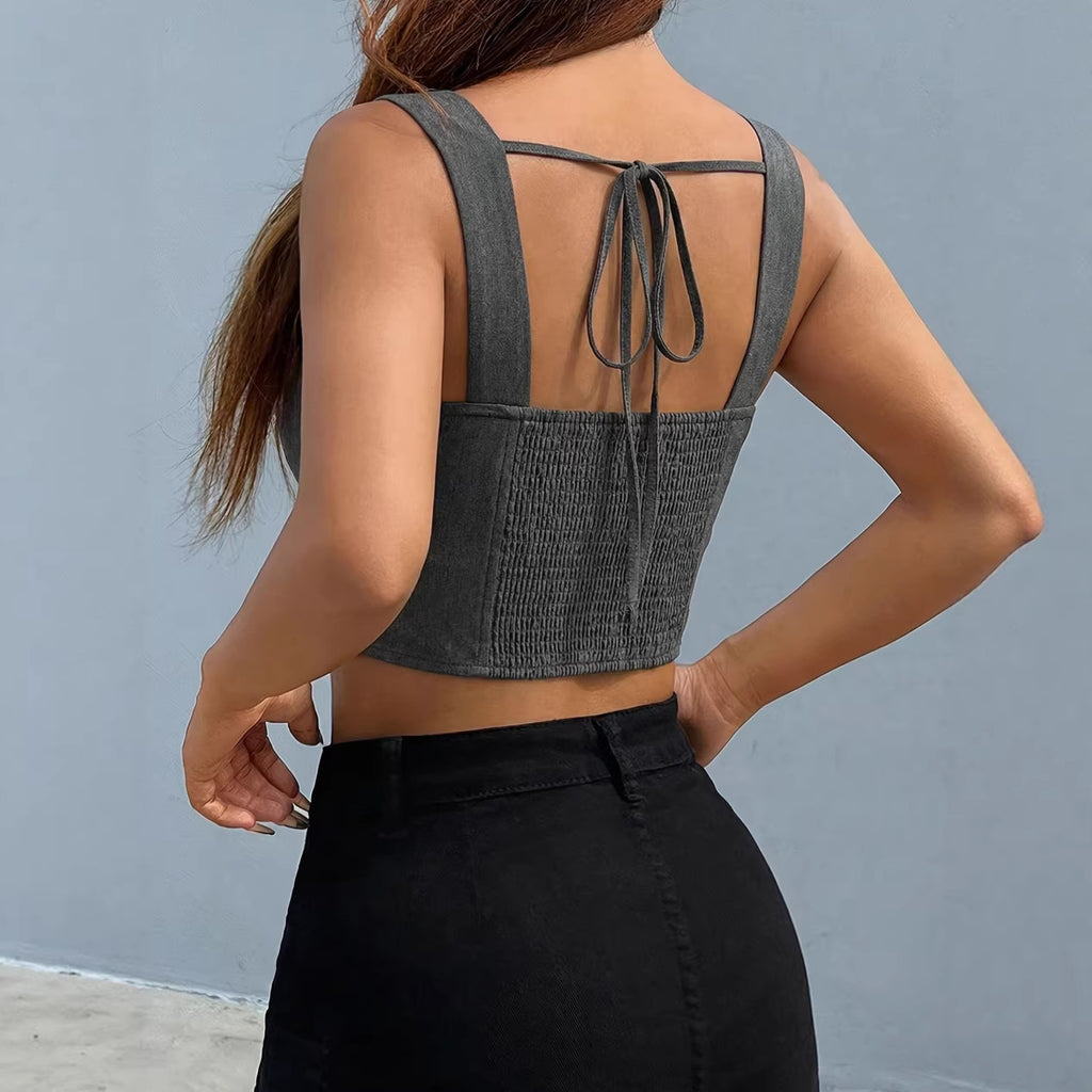 Slim fit sleeveless top