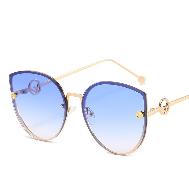 Classic Cat Eye Sunglasses New Fashion Shades Sun Glasses For Women Retro Metal Feminine Glasses