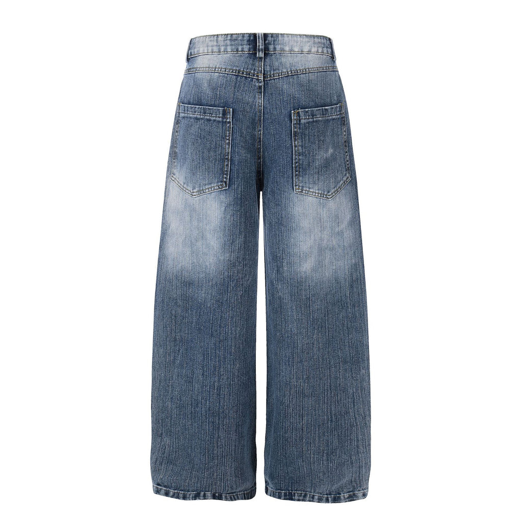 Wide Leg Jeans Women Loose Straight Washed Distressed Trendy Casual Pants