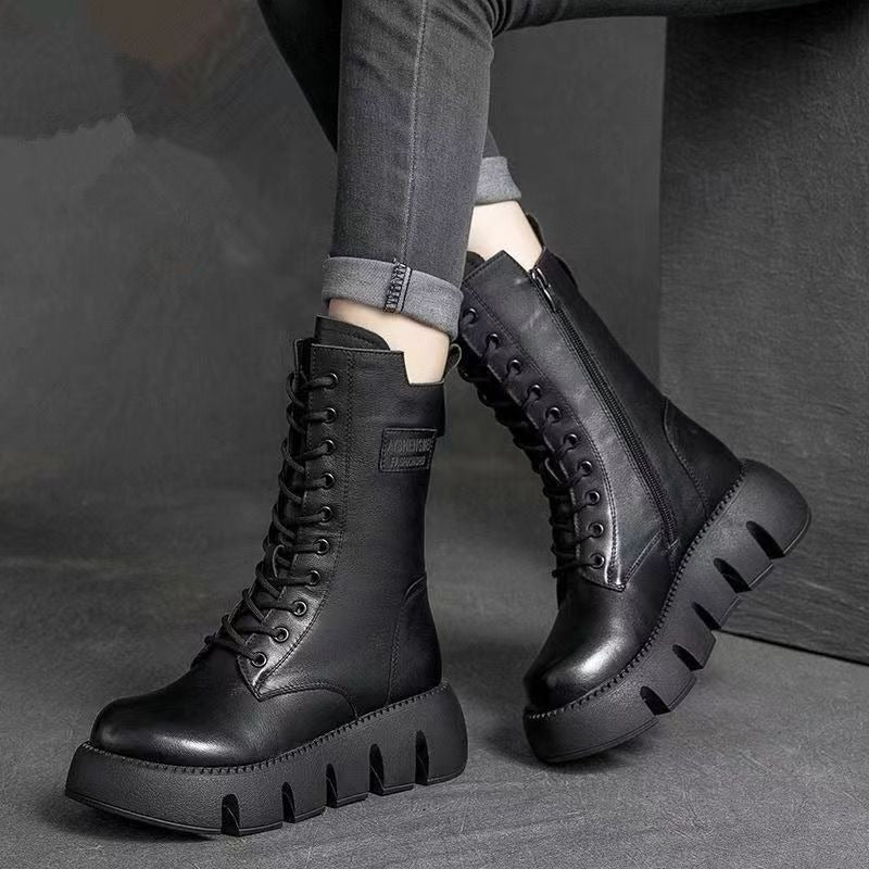 New Doc Martens boots with thick cotton mid-calf boots platform snow boots
