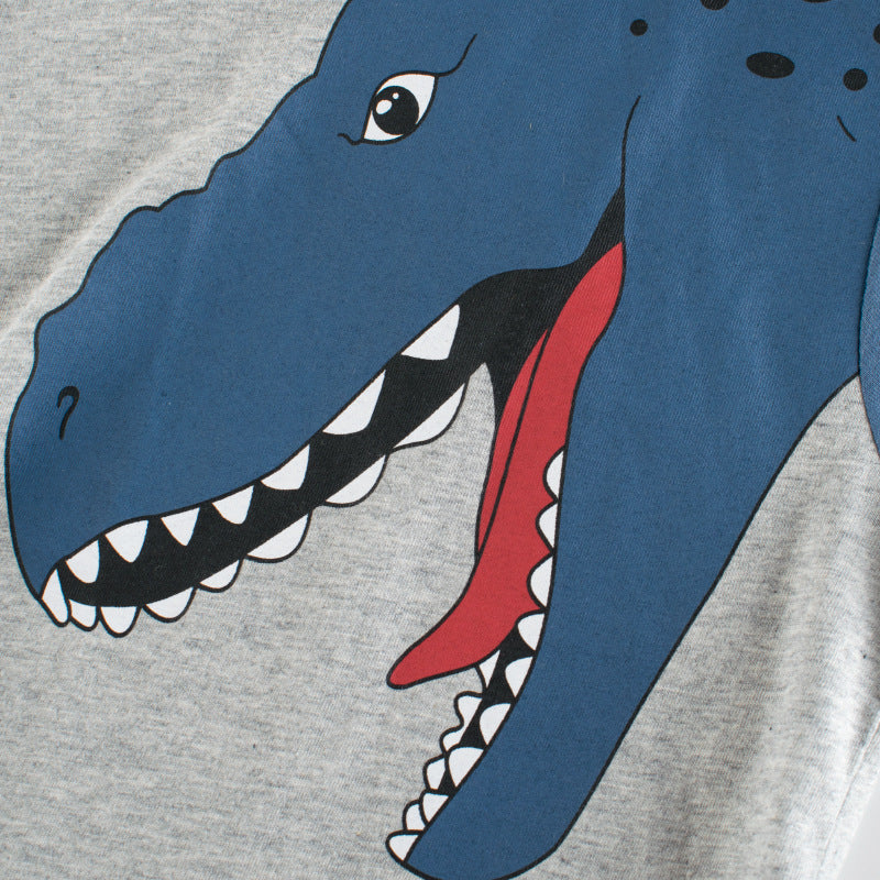 Kids Children's Dinosaur Boy Short Sleeve T-Shirt