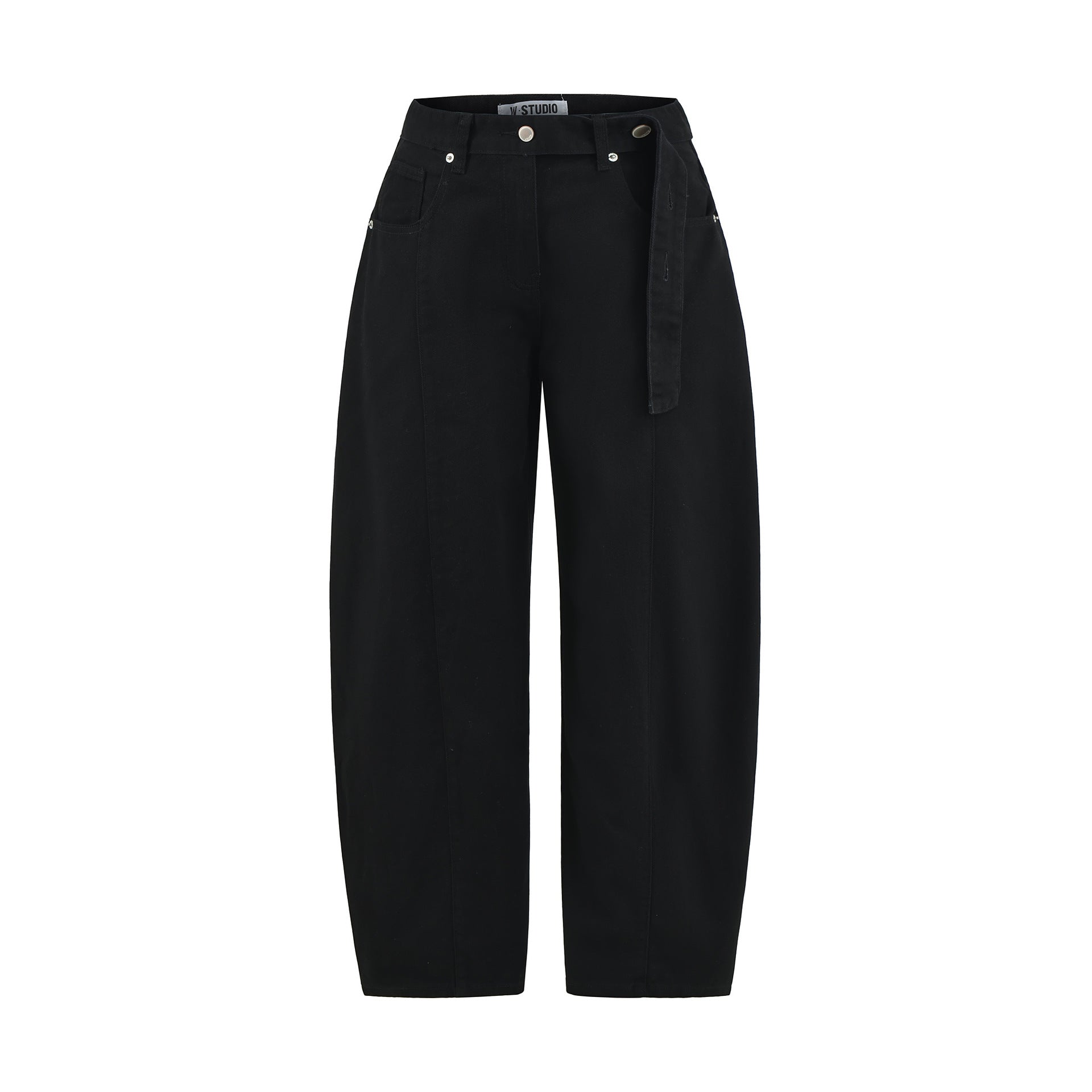 Mid-Waist Wide-Leg Dagger Cut Jeans for Women  Pear Shape Loose Hip-Hiding Slimming Dagger Pants Scythe Pants