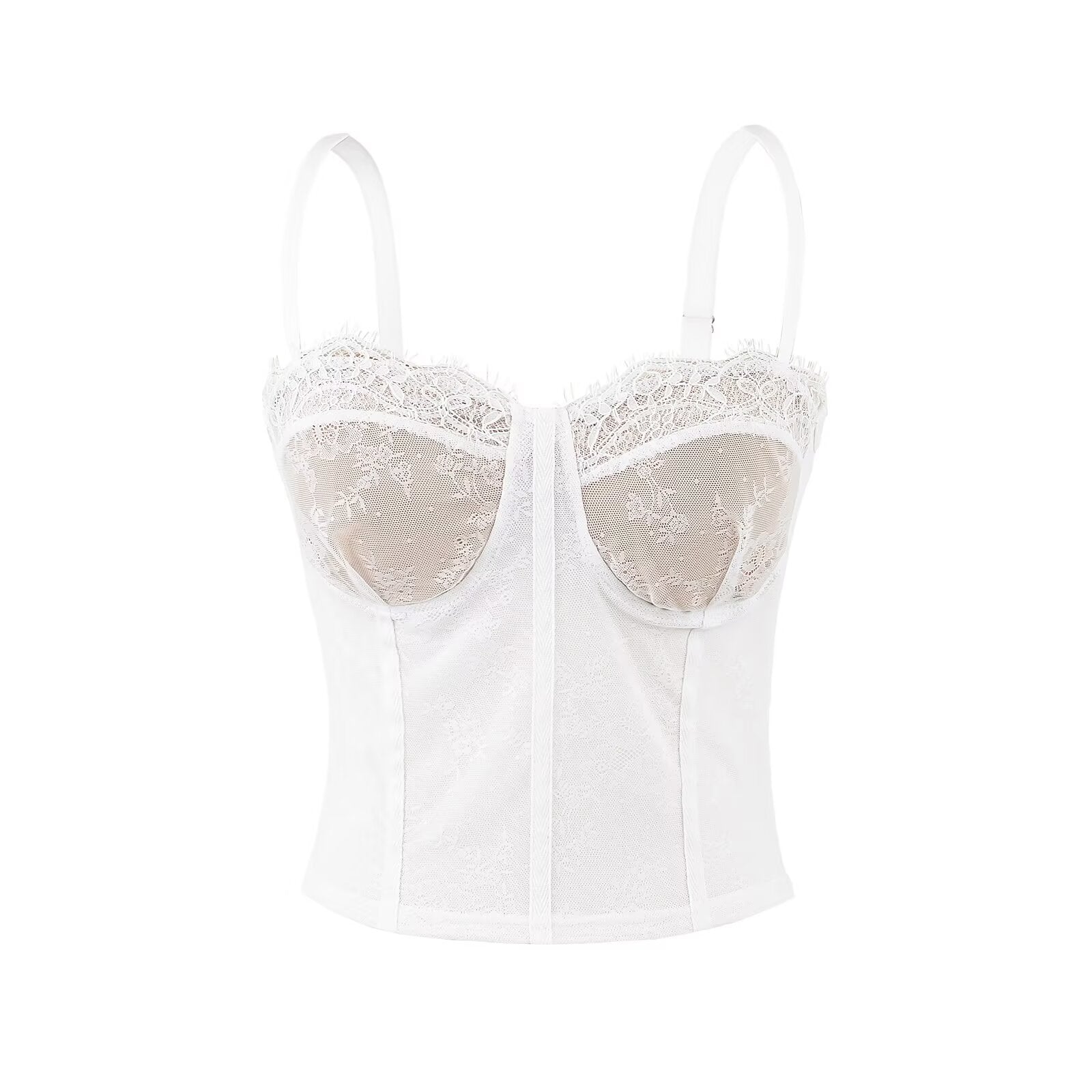 Sexy slim lace cup suspender