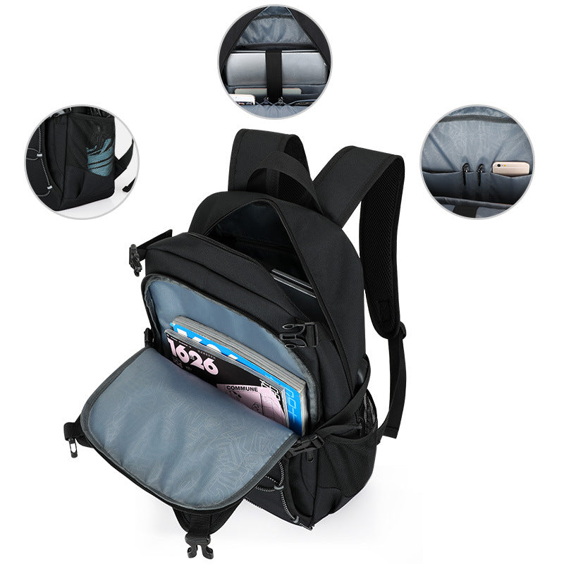 Roller Skating Bag Men's Oxford Cloth Backpack Men's Backpack Multifunctional Student Bag