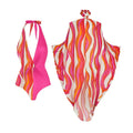 One-piece Swimsuit Bodycon  Halter Neck Cover-Up  Beach Female