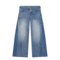 Street waist belt high waisted jeans
