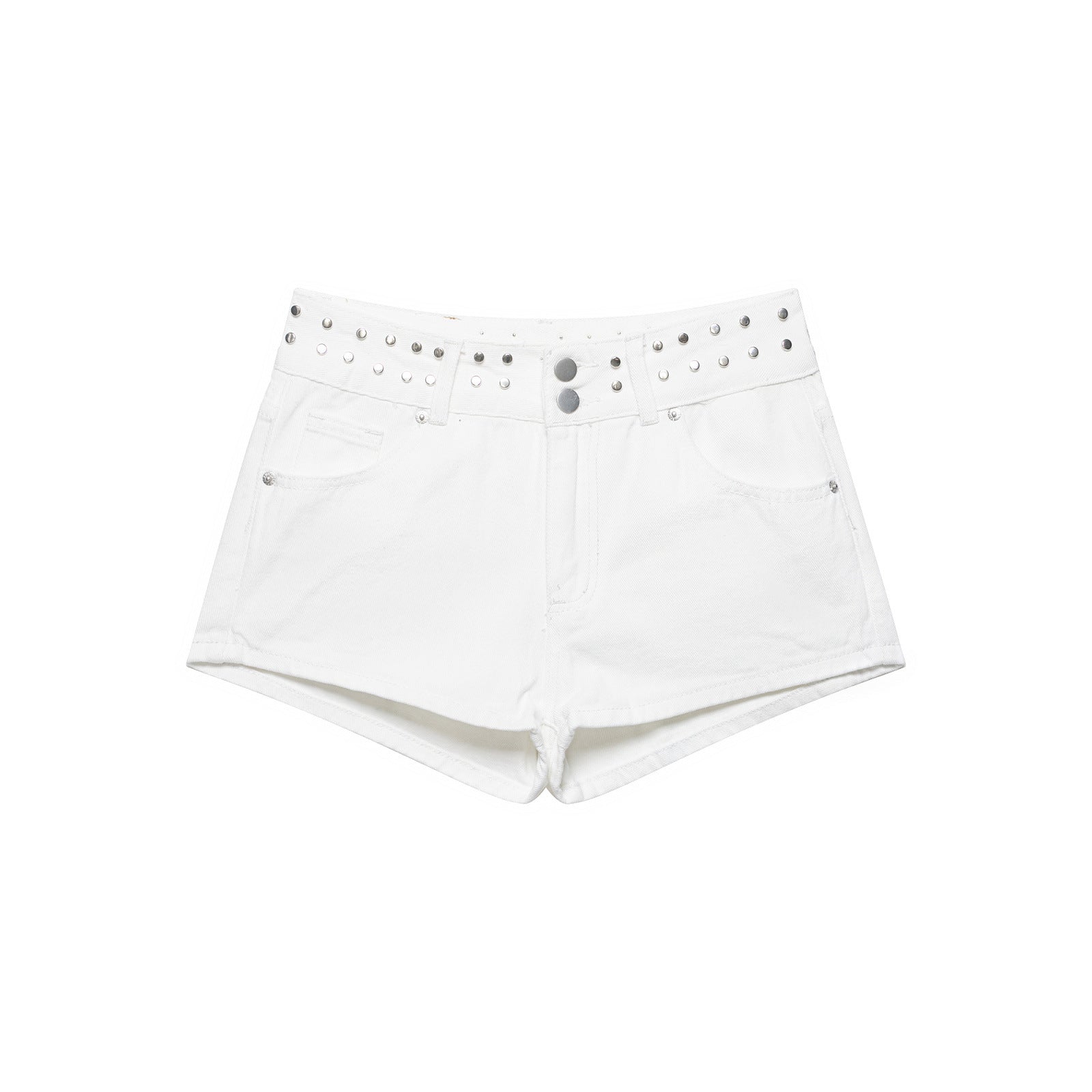 Casual versatile star low waisted denim shorts