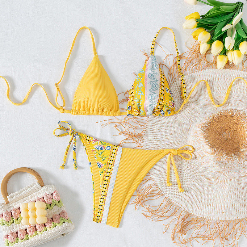Bikini Set for Women, Sexy Two-Piece Printed Swimwear