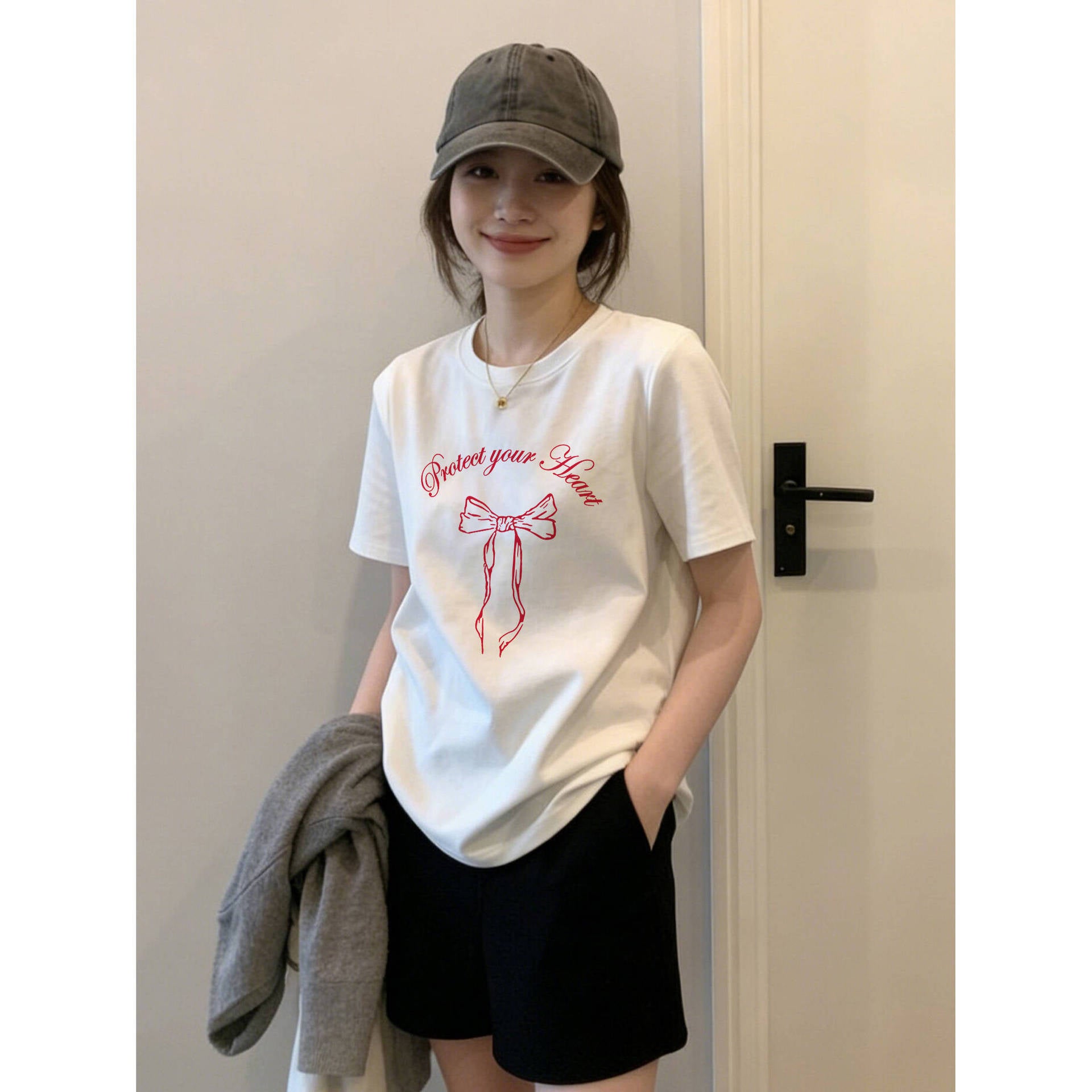 Chic Printed Short Sleeve T-Shirt for Women