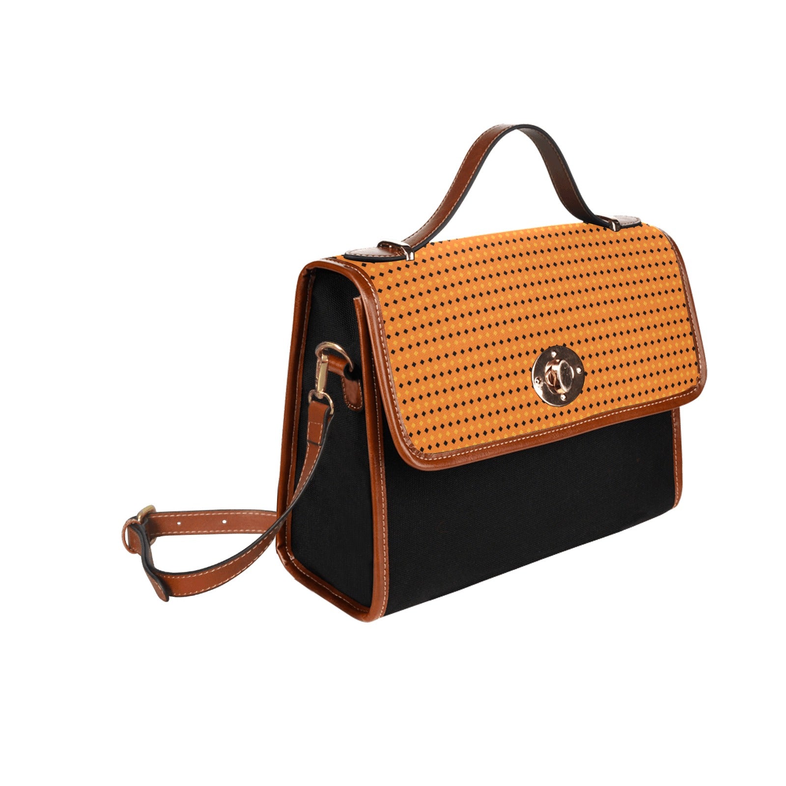 Waterproof Canvas Bag-Brown (All Over Print) (1641)