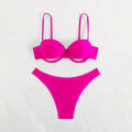 Color Separated Bikini Swimwear for Women, Sexy Three-Piece Bikini