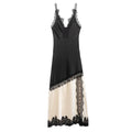 French retro style lace patchwork camisole dress