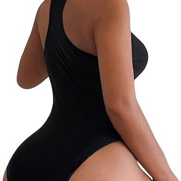 One piece bikini swimsuit with zipper on the chest