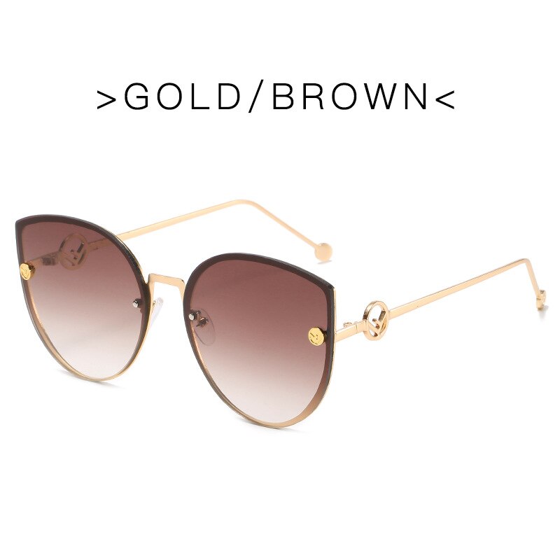 Classic Cat Eye Sunglasses New Fashion Shades Sun Glasses For Women Retro Metal Feminine Glasses
