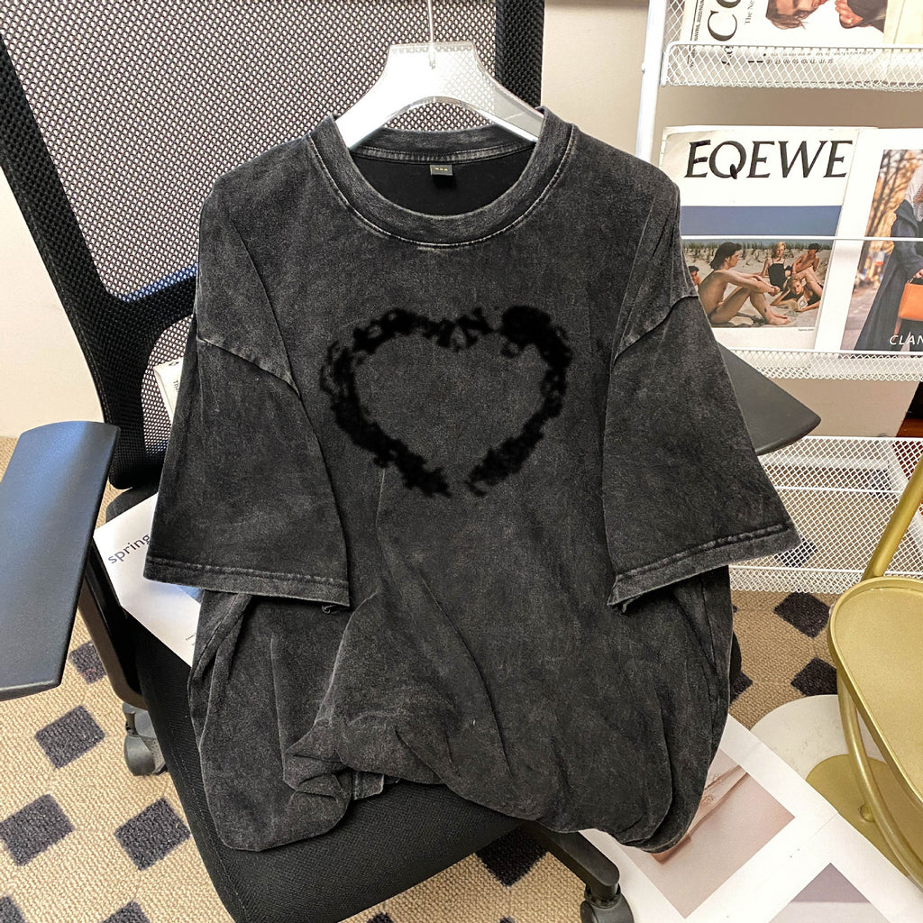 Round neck short sleeved t-shirt for women