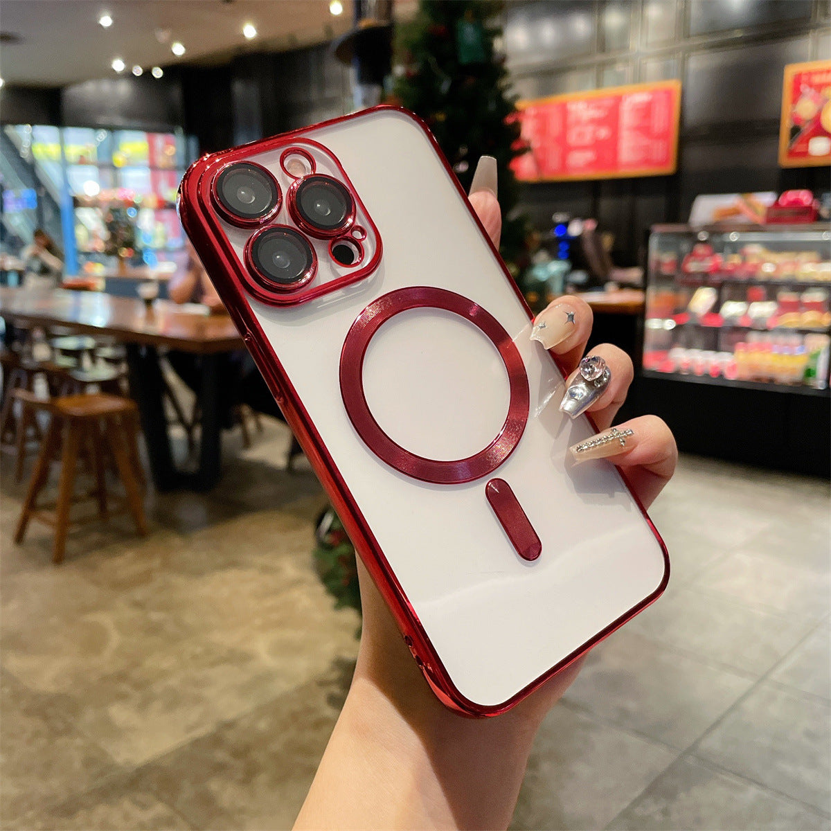 iPhone 17 Electroplated Phone Case with MagSafe Magnetic Attachment,