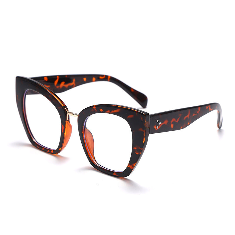 New Large Frame Personality 395 Anti-Blue Light Glasses Su Yan Net Red Swing Shot Flat Glasses Sunglasses