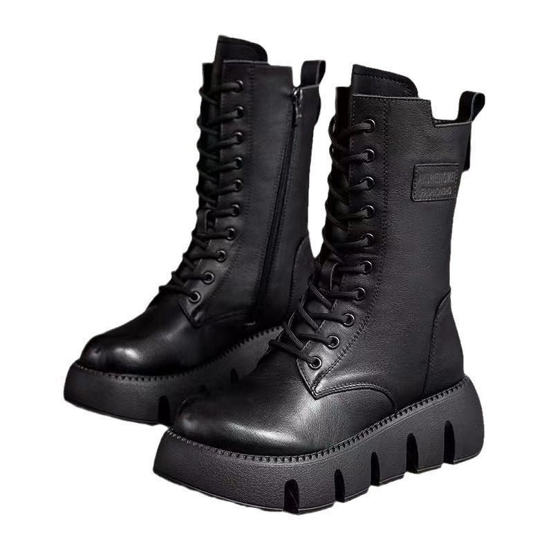 New Doc Martens boots with thick cotton mid-calf boots platform snow boots