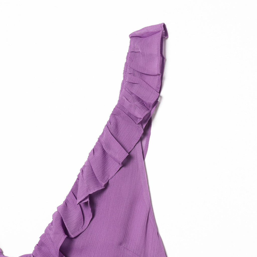 Ruffle women's dress with ruffled edges for summer