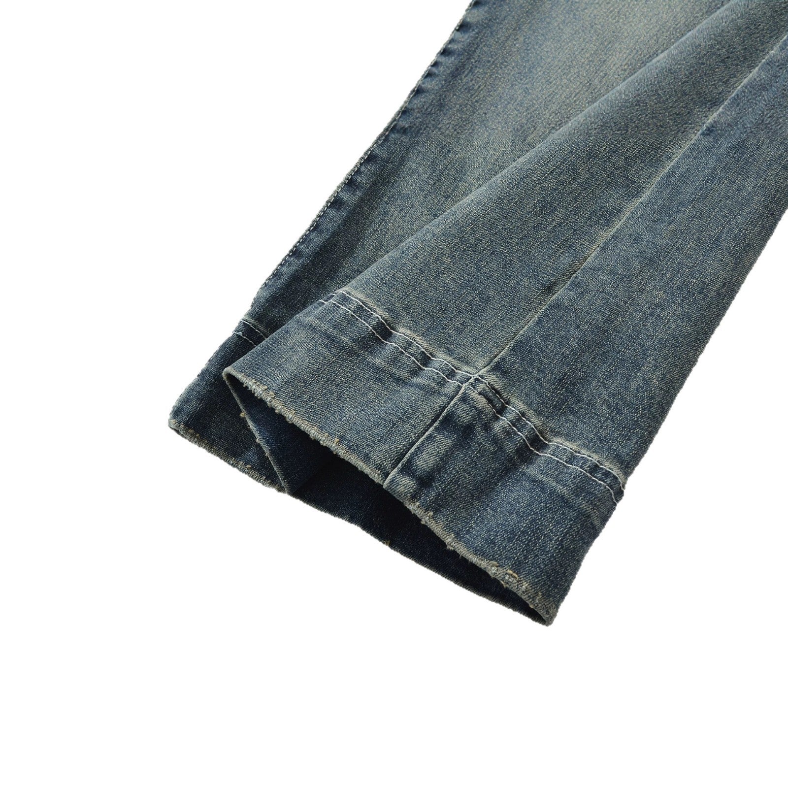Low-Waist Washed Blue Flared Jeans for Women, Comfortable and Versatile Denim Pants