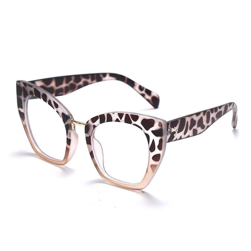 New Large Frame Personality 395 Anti-Blue Light Glasses Su Yan Net Red Swing Shot Flat Glasses Sunglasses