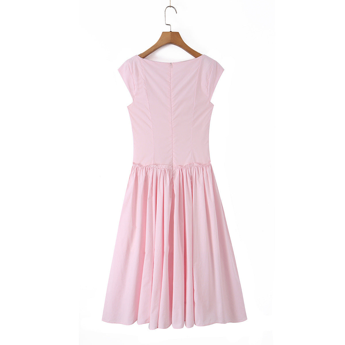French fishbone sleeveless camisole dress