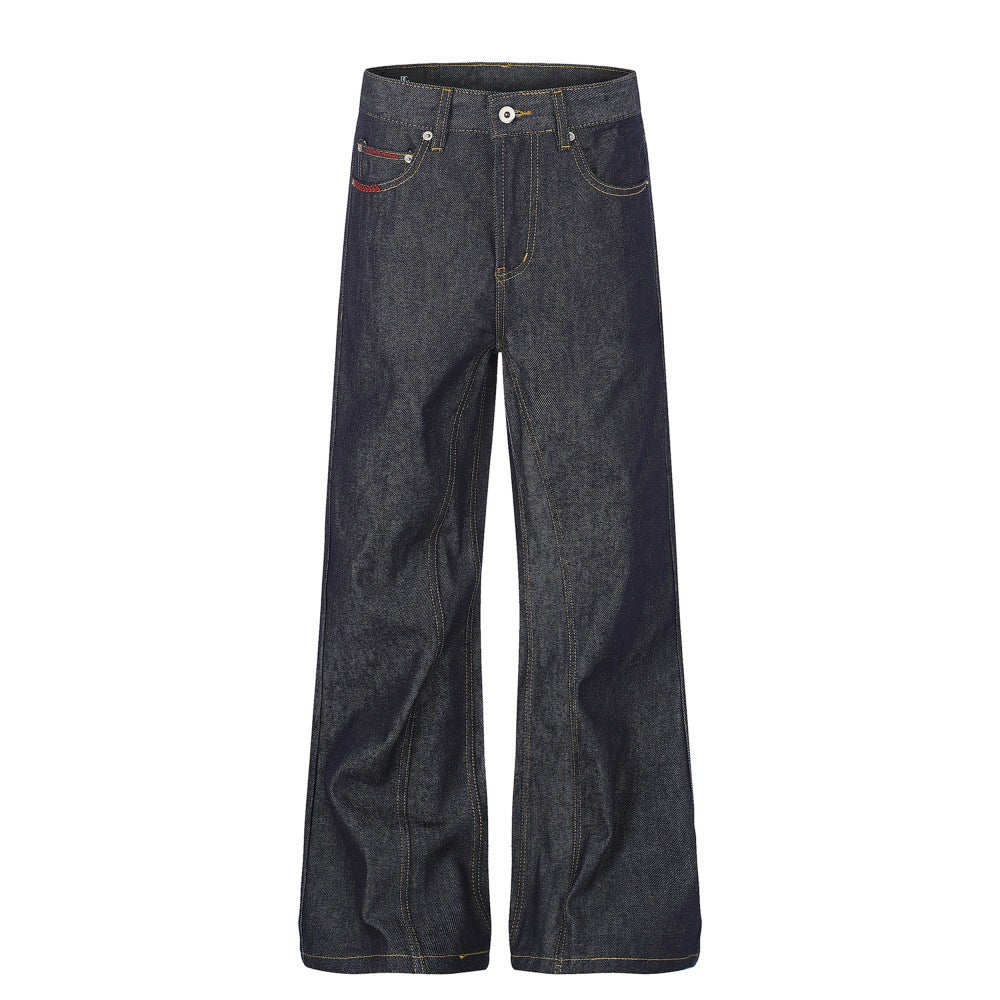 Original color denim micro flared pants