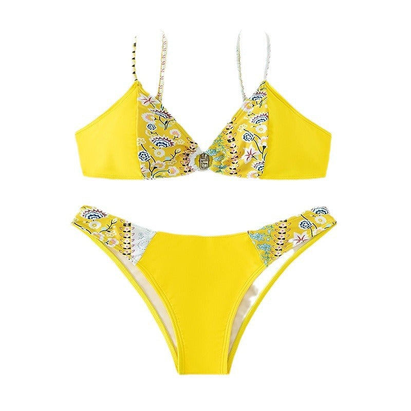 Printed sexy bikini swimsuit