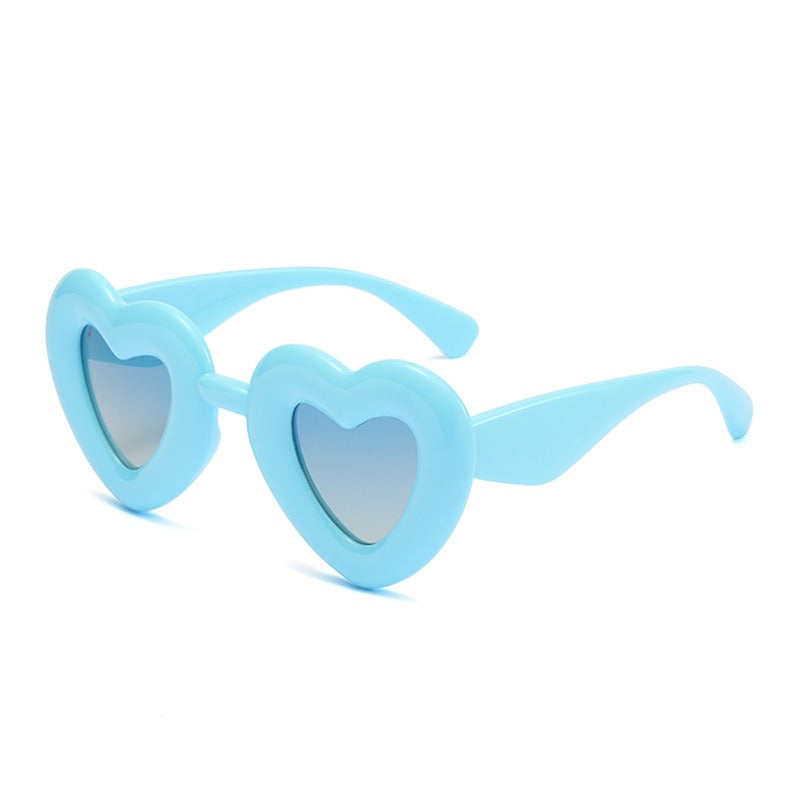 Design cute heart glasses love polarized sunglasses for women