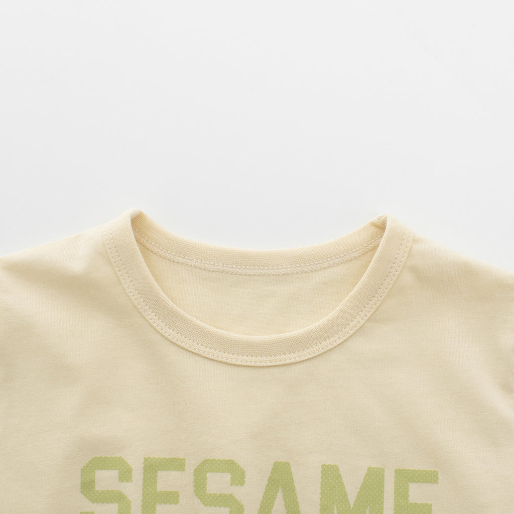 Round Neck Letter Print Short Sleeve T-Shirt
