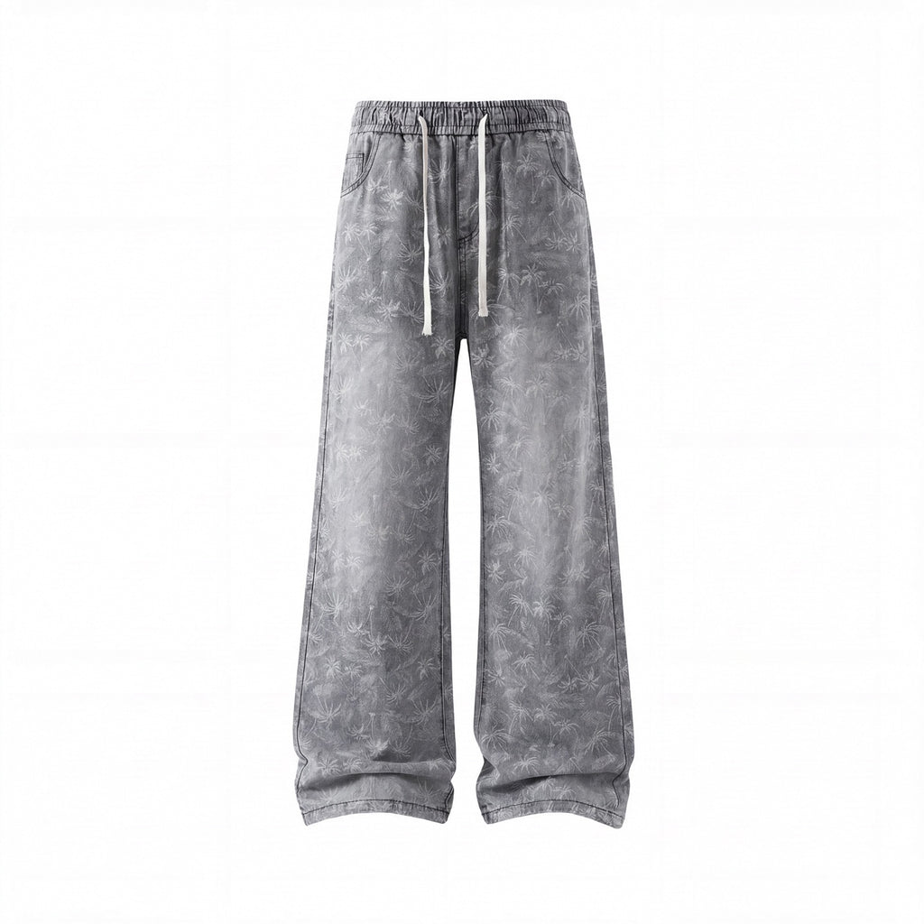 Lightweight Linen-Style Straight Leg Jeans for Men