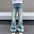 Splatter Paint Ripped Flared Jeans Pants