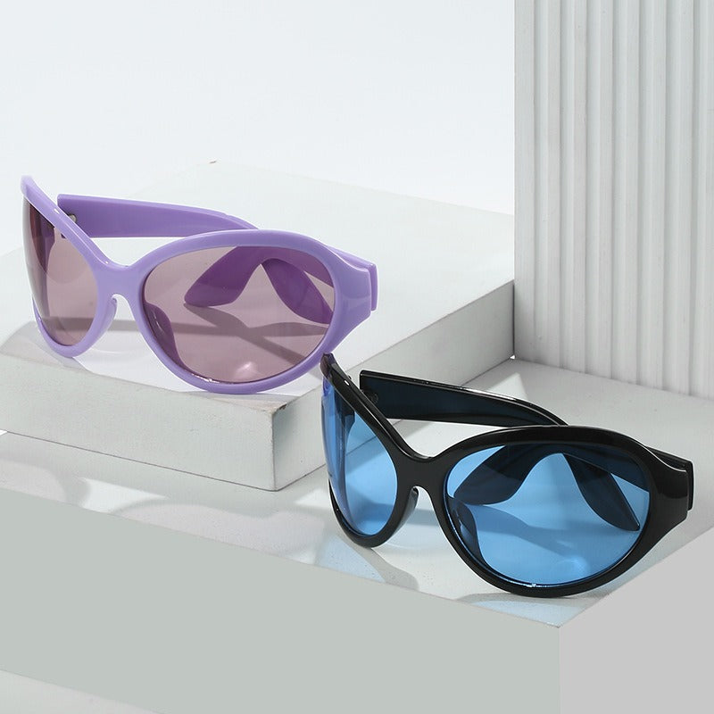 Sunglasses personalized hip-hop large frame glasses alien sunglasses female
