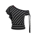 Women's Color-block Loose Round Neck Casual Short Sleeve Letter Print T-shirt