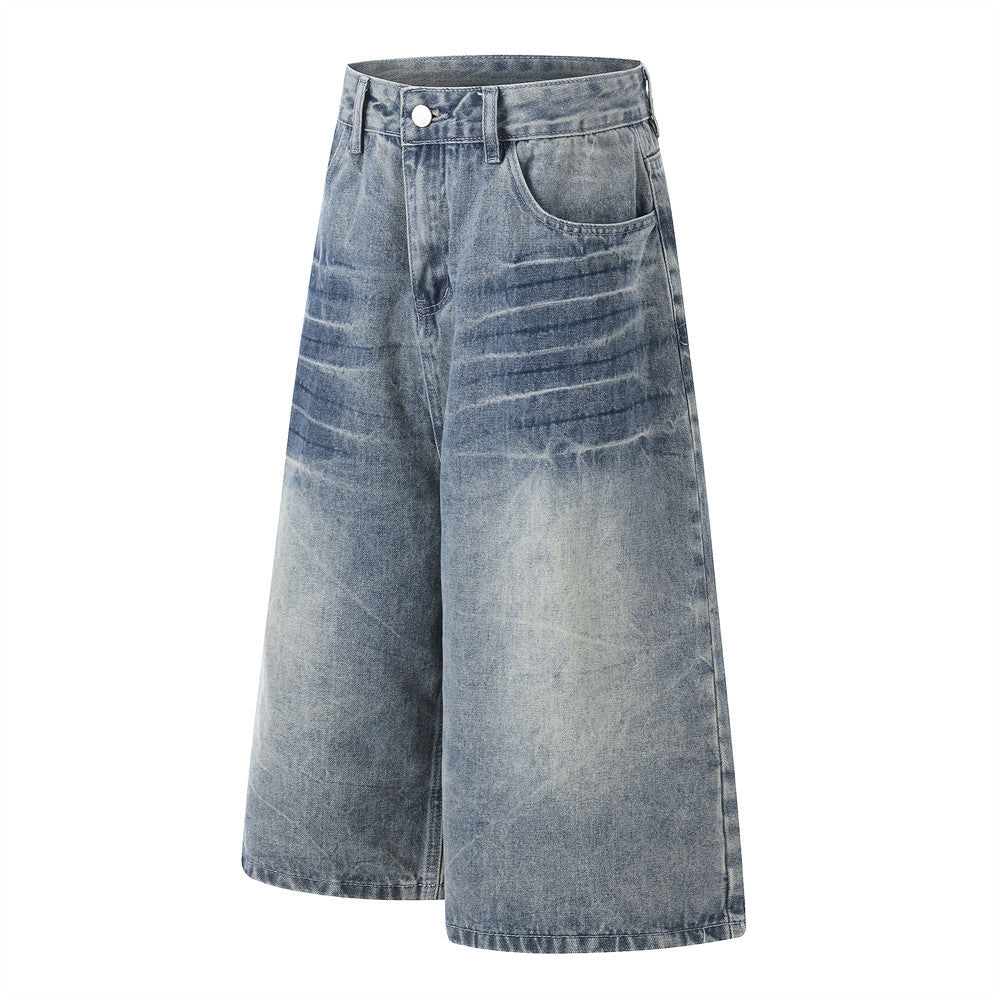 Loose wide leg straight leg workwear shorts