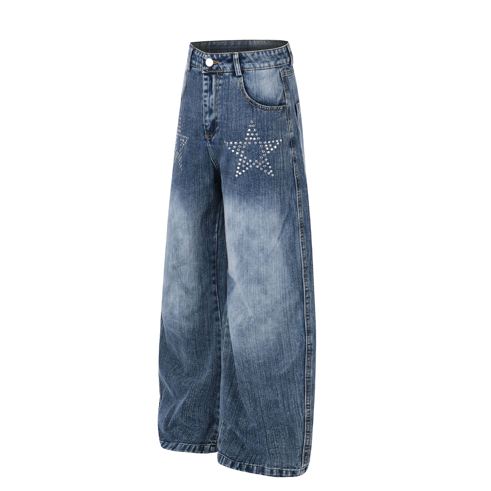 Wide Leg Jeans Women Loose Straight Washed Distressed Trendy Casual Pants