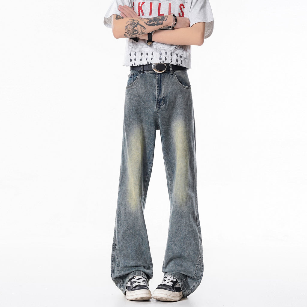 Slim Fit Straight Leg Denim Jeans Men