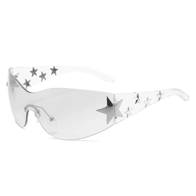 New diamond studded sunglasses five pointed star fashionable glasses
