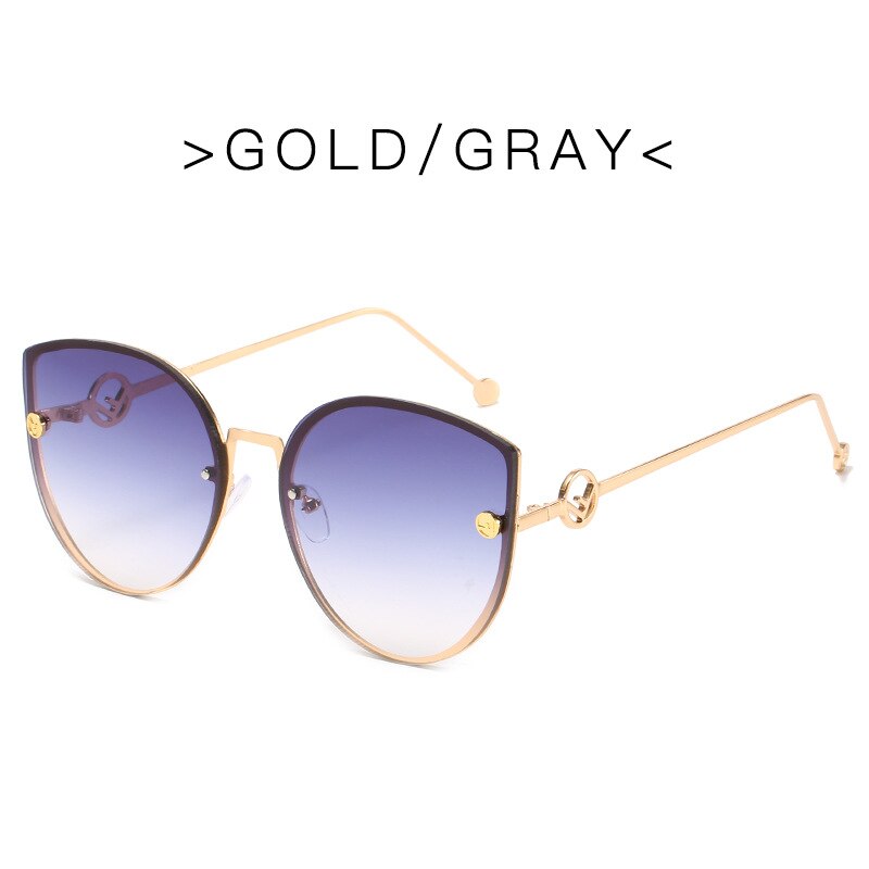 Classic Cat Eye Sunglasses New Fashion Shades Sun Glasses For Women Retro Metal Feminine Glasses