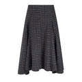 Wool Plaid Midi Skirt High Waist Drape Slimming A-Line Skirt College Style Women's Clothing