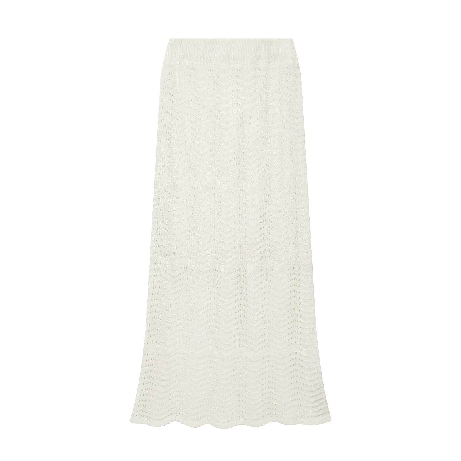 Commuting style elegant knitted long sleeved+skirt set
