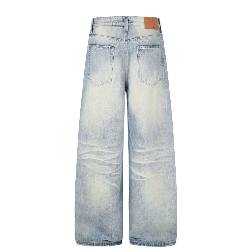 Wash and make old wide leg jeans