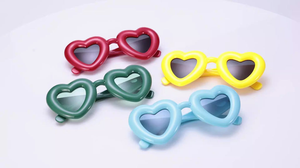 Design cute heart glasses love polarized sunglasses for women