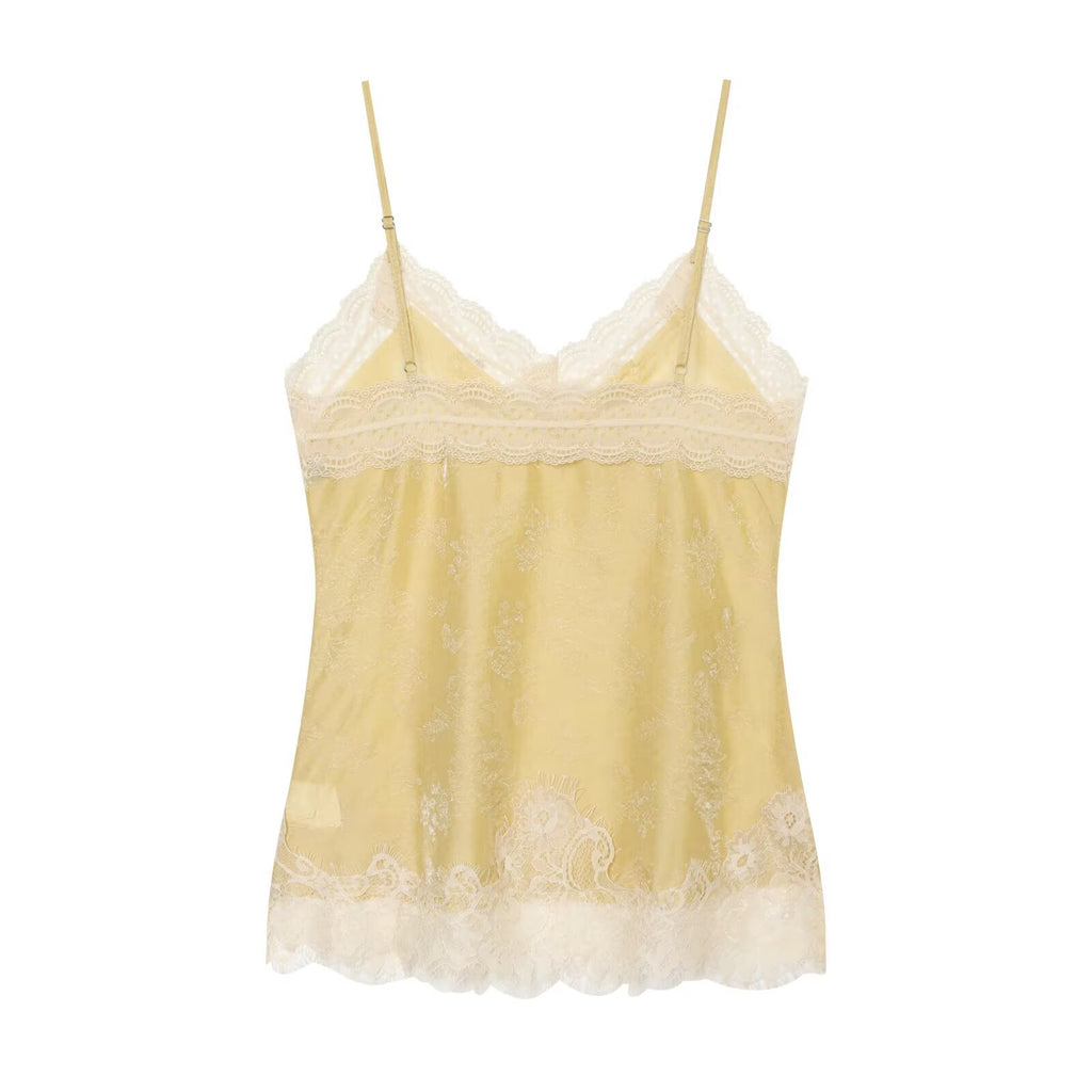 Lace Jacquard Top+Lace Shorts Set