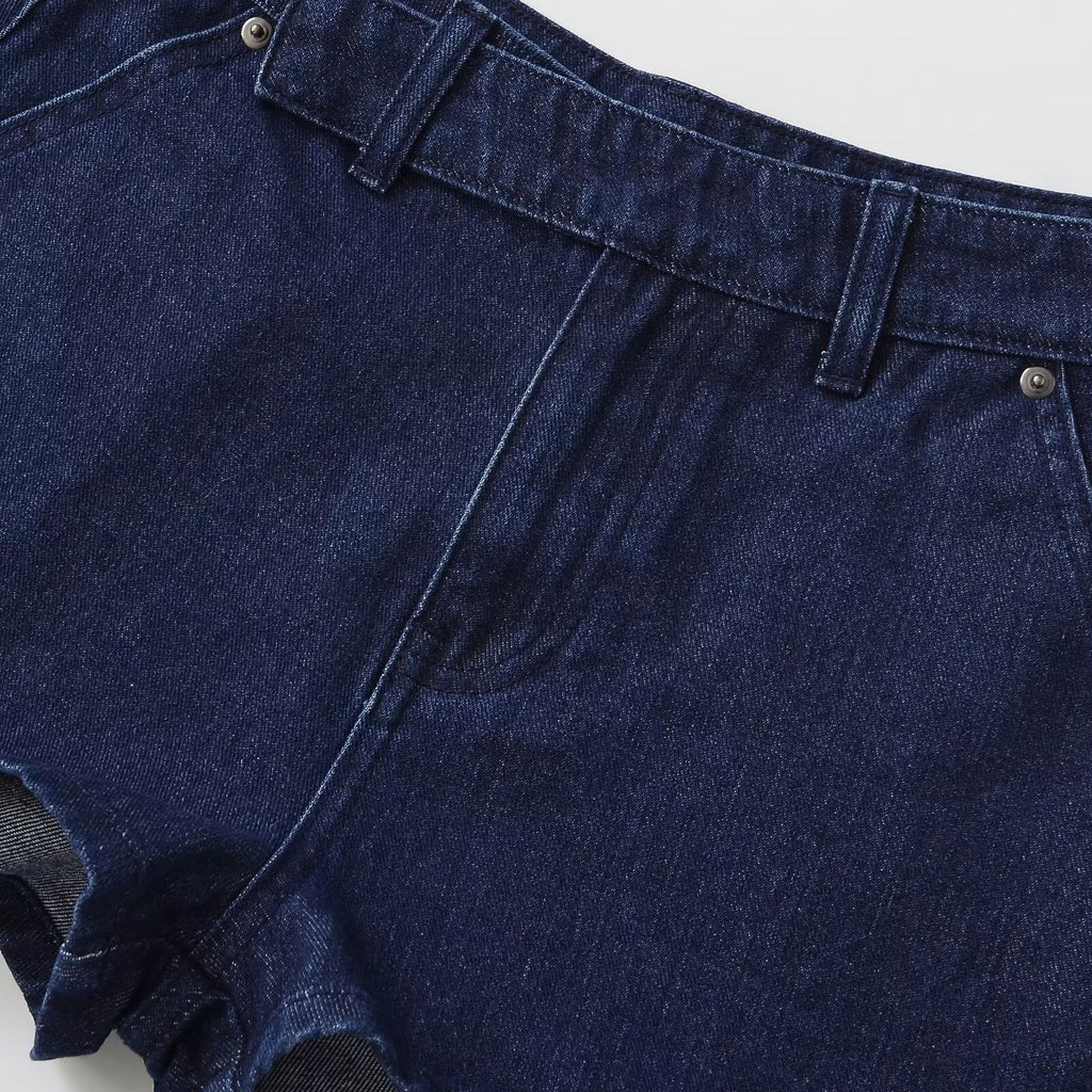 Street high waisted curved edge jeans